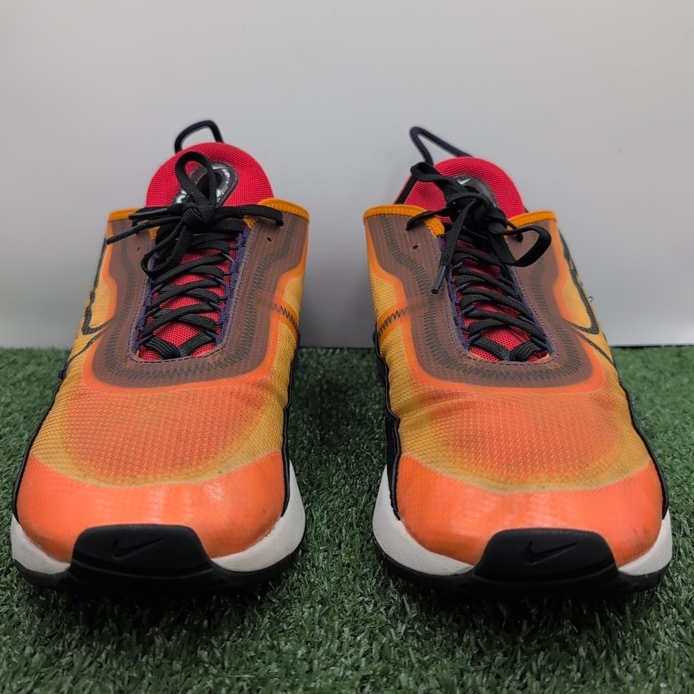 Nike Air Max 090 Men's Size‎ 13 Magma Orange Eggplant Red Daily Walking Athletic - Picture 5 of 14